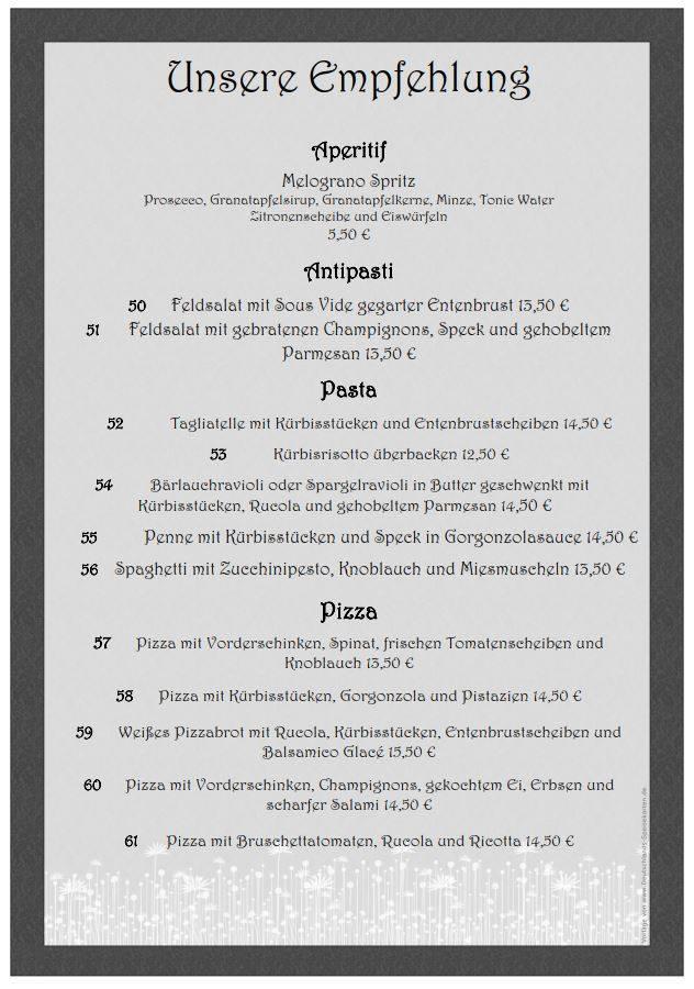 Speisekarte Von Da Pippo Ristorante Pizzeria Teisendorf