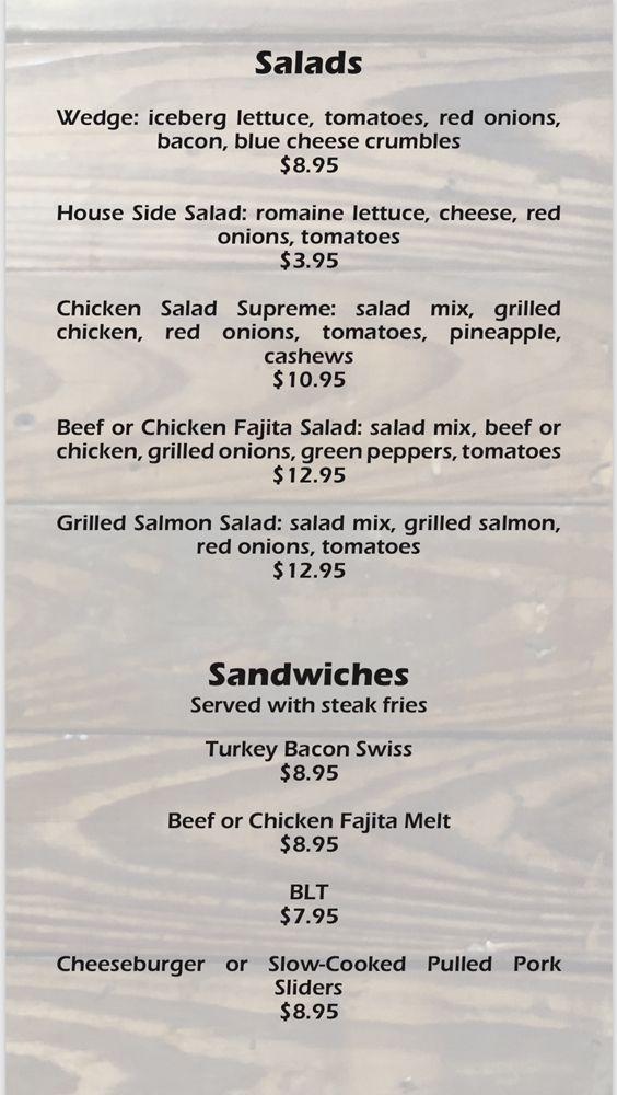 Menu At Sidekick’s Bar & Grill, Emory