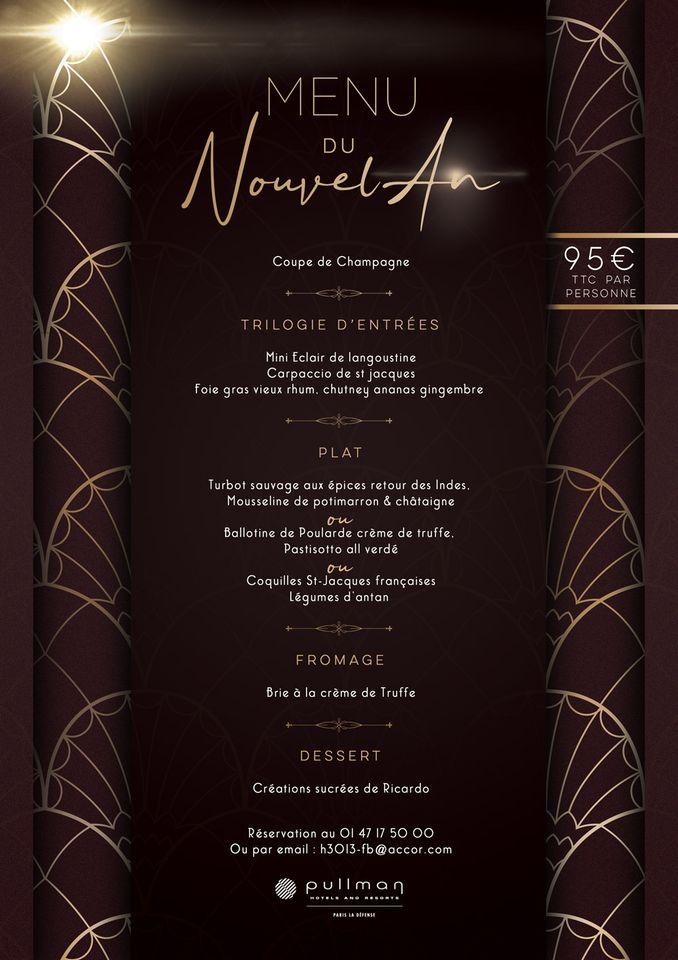 Menu at Pullman Paris La Défense, Paris