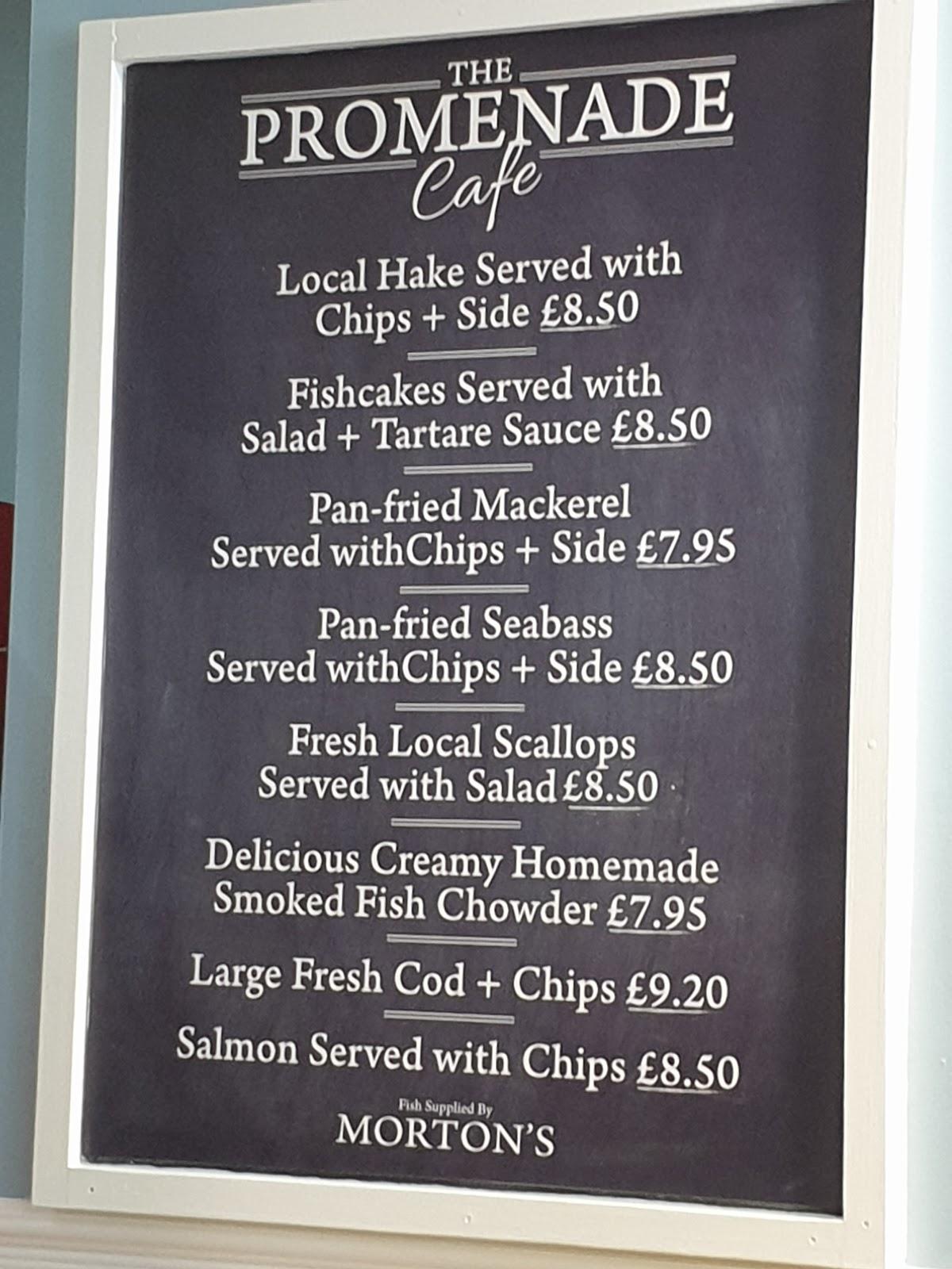 Menu at The Promenade Cafe, Ballycastle