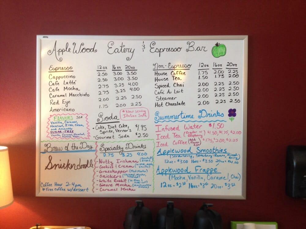 Menu at AppleWood Eatery & Espresso Bar, Escanaba