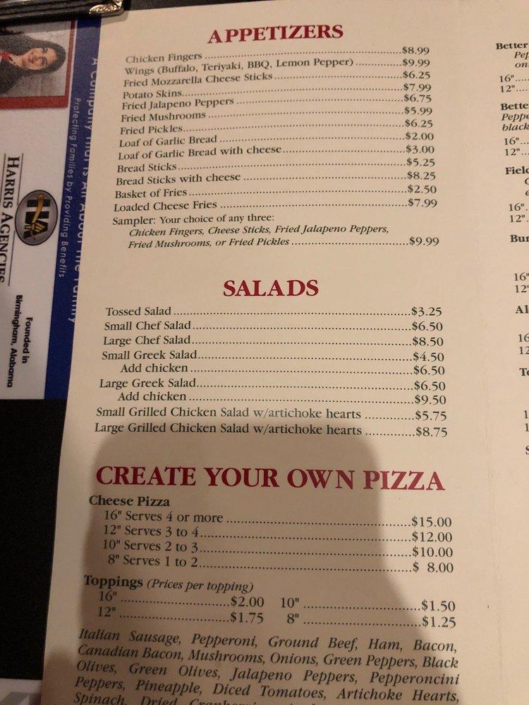 Menu at Mater's Pizza & Pasta Emporium pizzeria, Gadsden