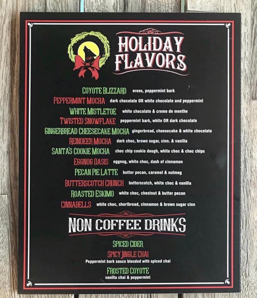 Menu at Coyote Coffee Cafe - Pickens, Pickens