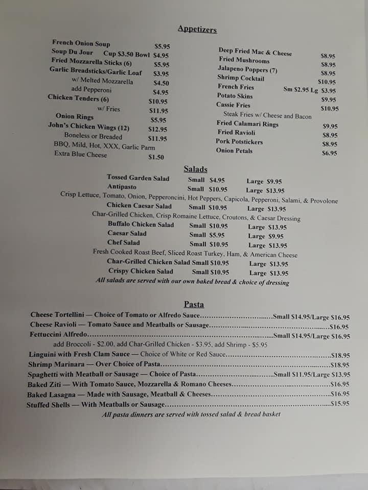 Menu at The Landing On 20 pub & bar, Duanesburg