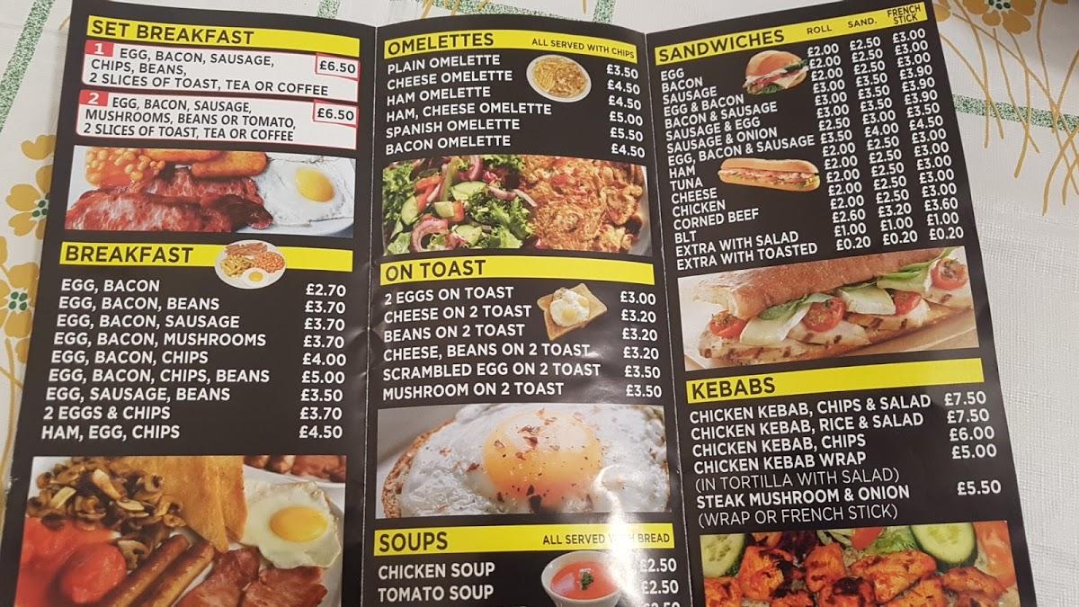 Menu at The Breakfast Box restaurant, London