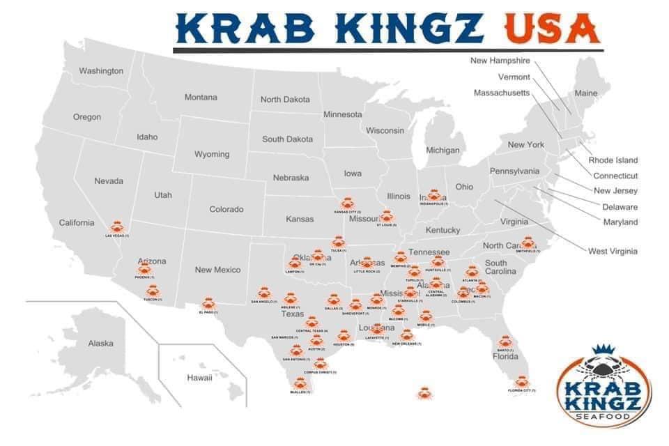 Menu at Krab Kingz restaurant, College Station