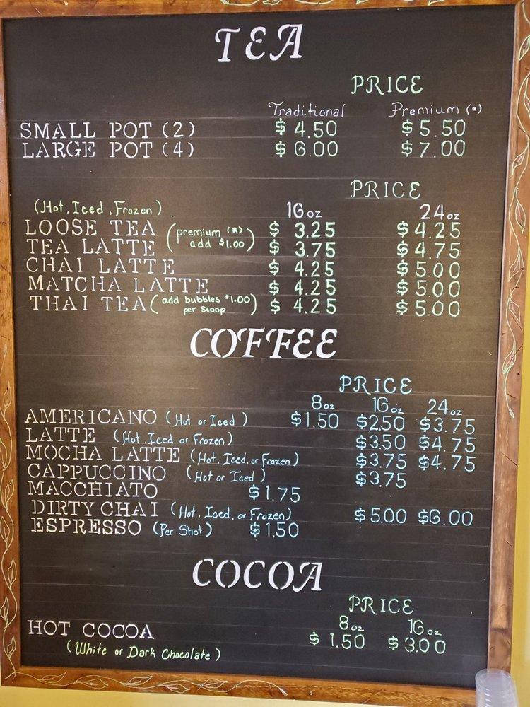 Menu at The Tea House, East Tawas
