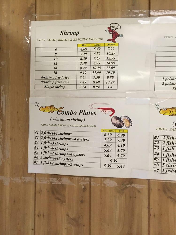 Menu at Blodgett Fish Market restaurant, Houston