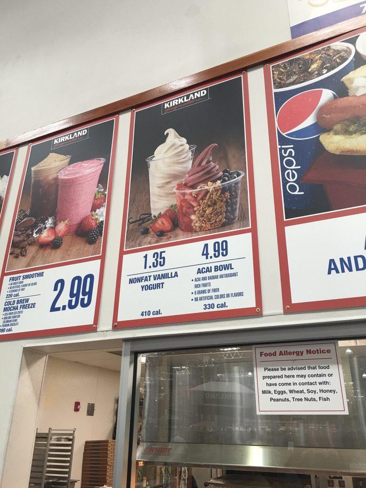 Menu at Costco Food Court pizzeria, Augusta