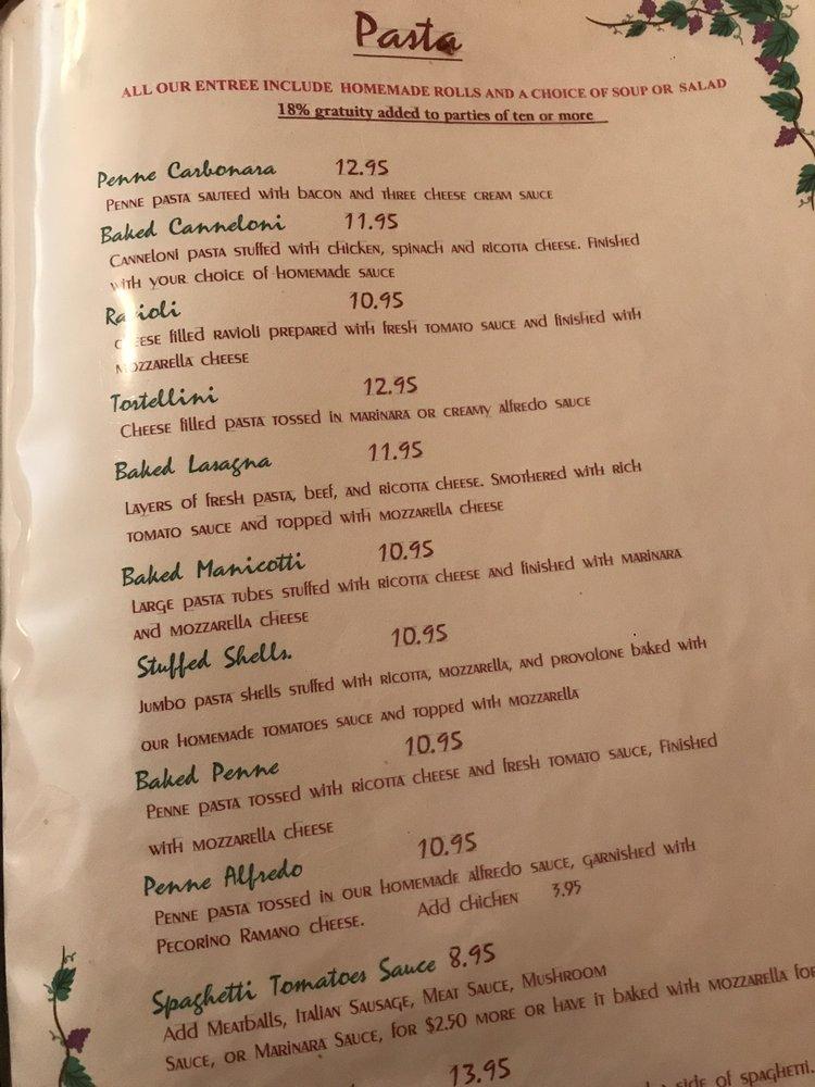 Menu At Paisanos Italian Restaurant And Lounge Lexington