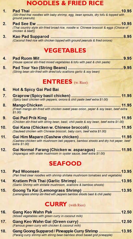 Menu at Eastern House restaurant, Terre Haute