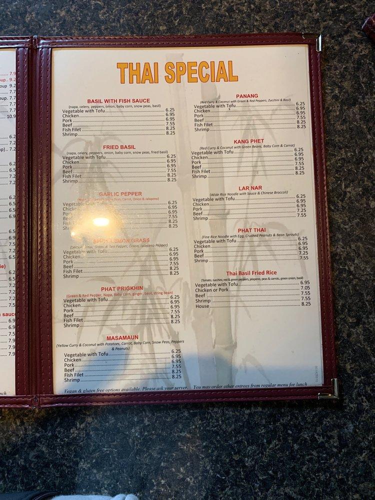 Carta de Bamboo House Restaurant, Rochester