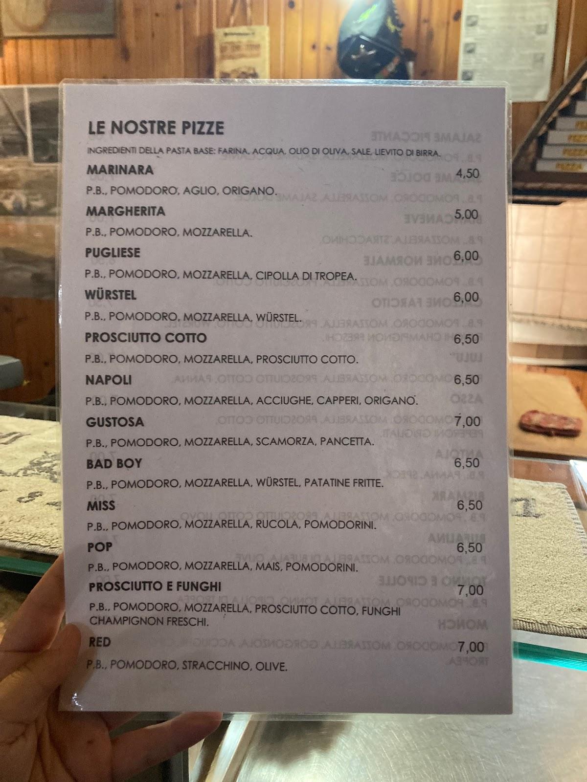 Menu da Pizzeria Trattoria Le Tre Torri, Torriglia