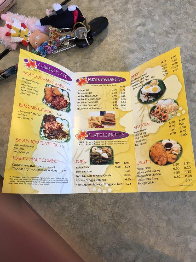 Menu At Ohana Hawaiian Bbq Las Vegas Blue Diamond Rd 107 