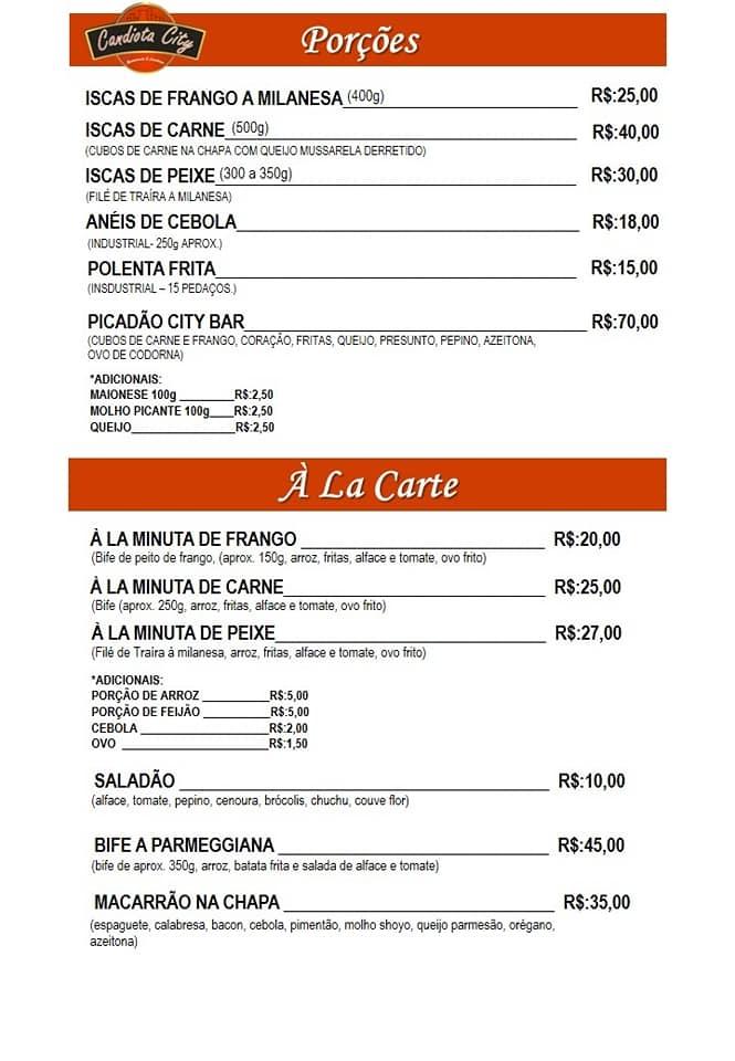 PUB CITY cardápio