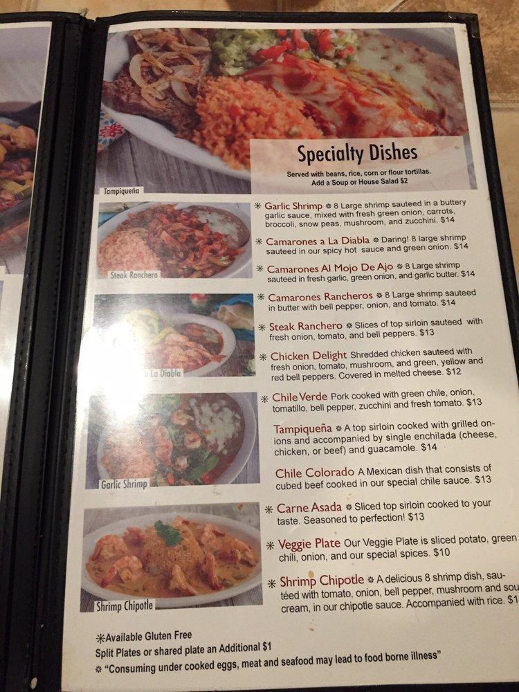 Menu at El Patio Mexican Restaurant, Sahuarita, 100 W Duval Mine Rd