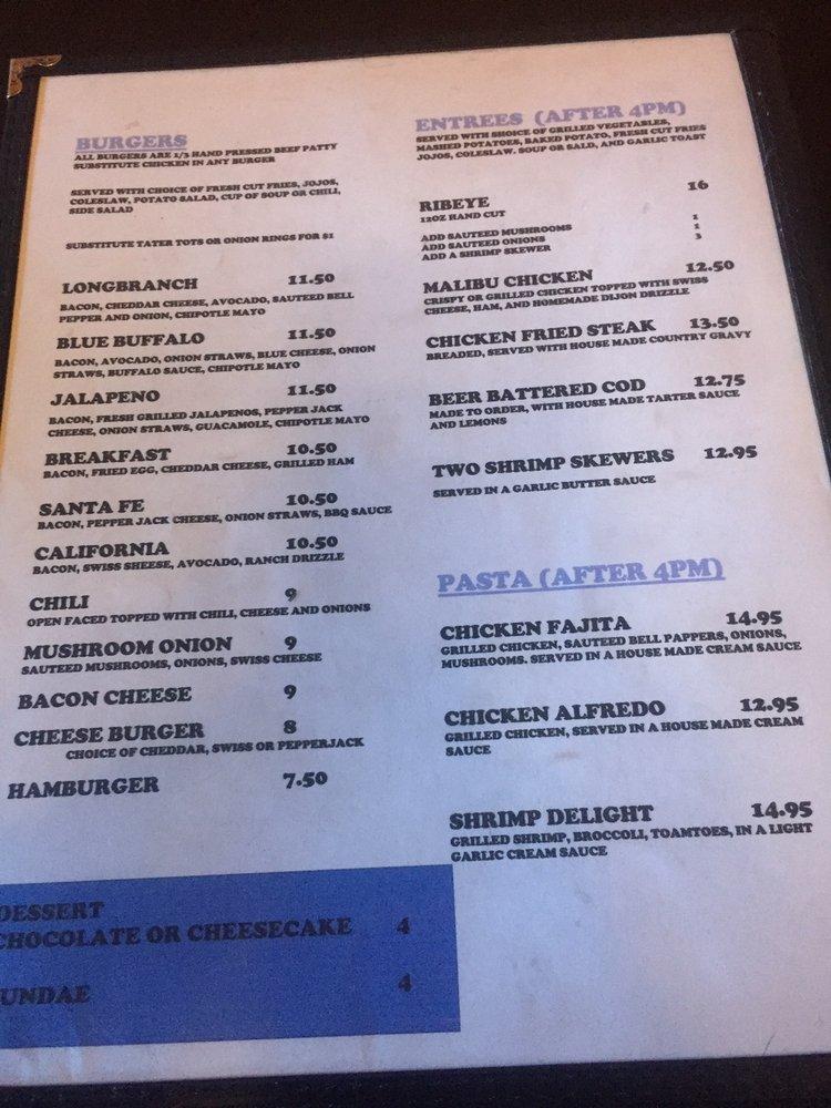 Menu at Longbranch Bar & Grill, Monroe
