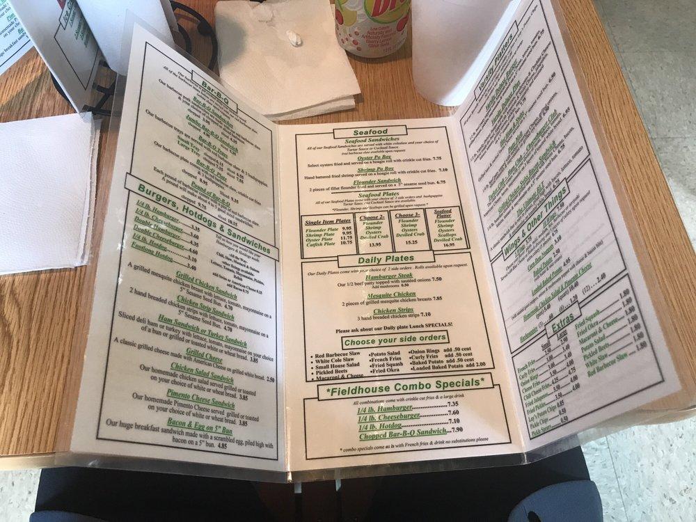 Menu at Field House BBQ, Kannapolis