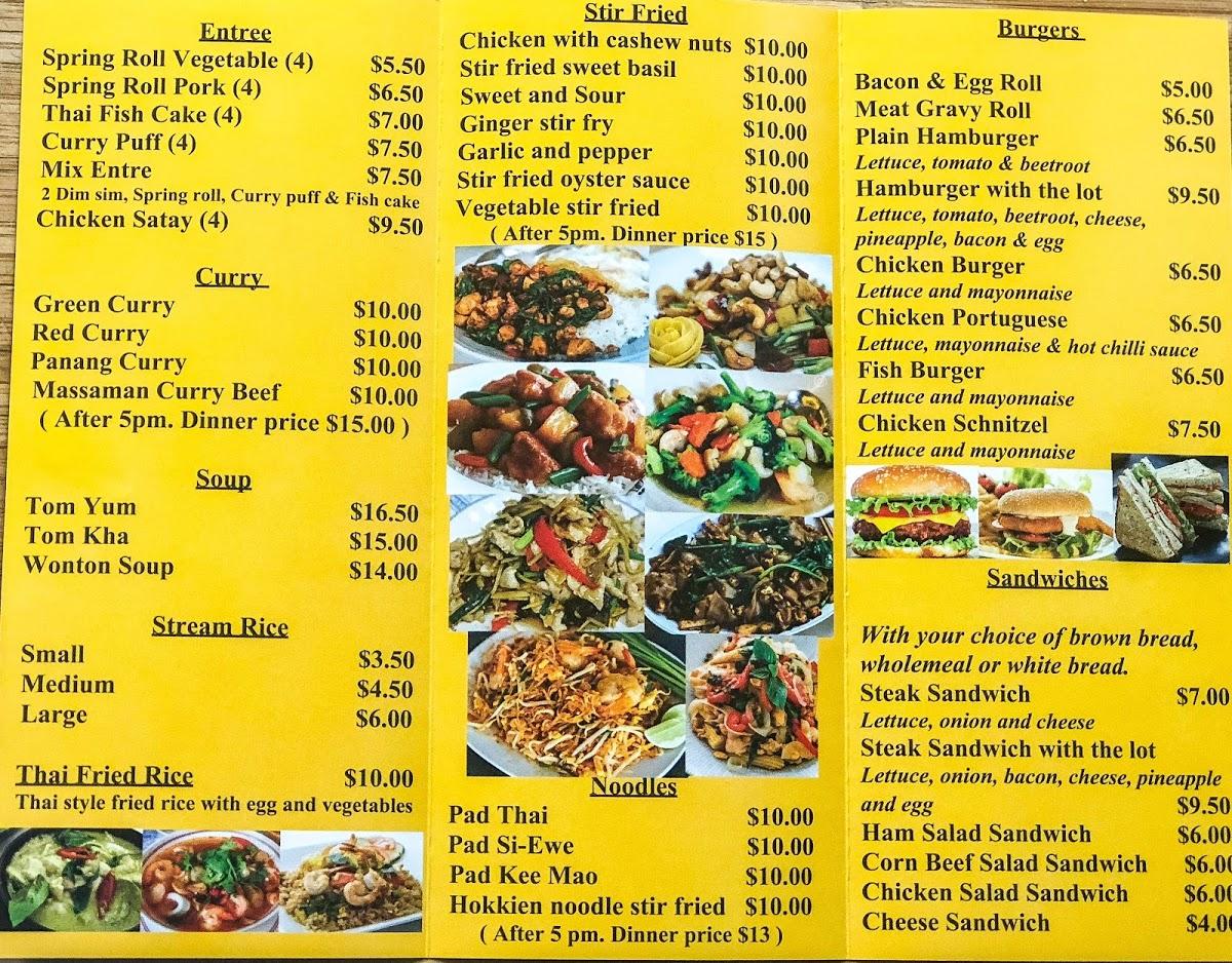 Carta de comida rápida Busy Corner Takeaway, Lithgow