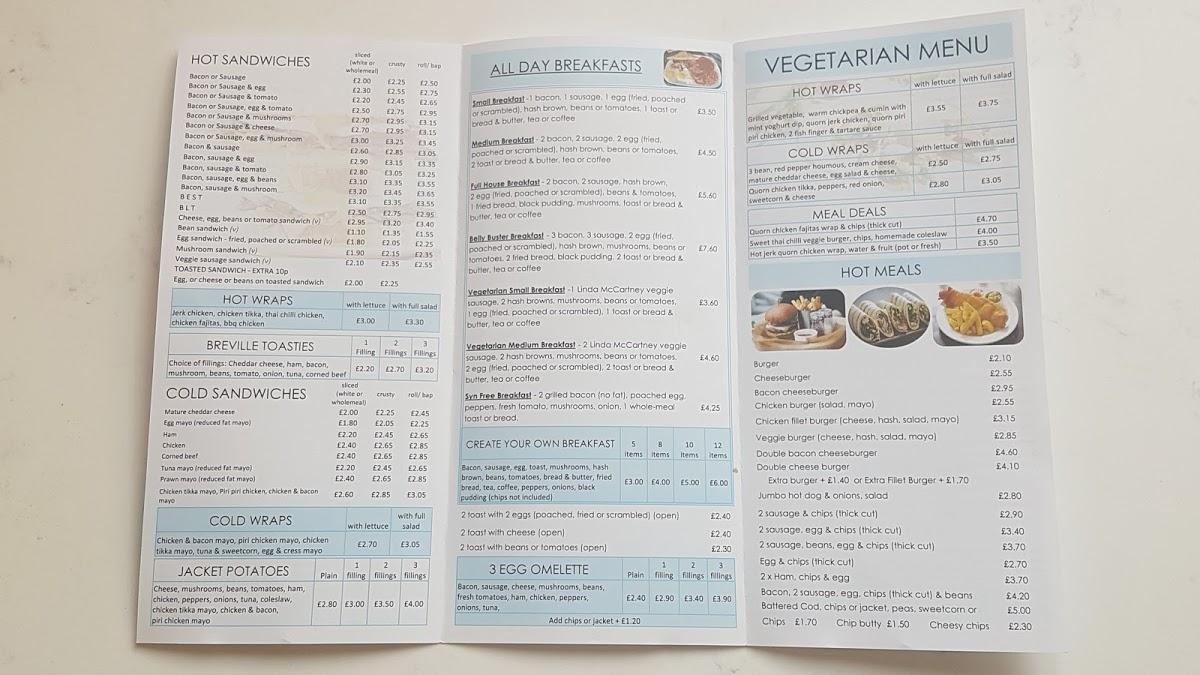 Menu at Premier Diner cafe, Walsall