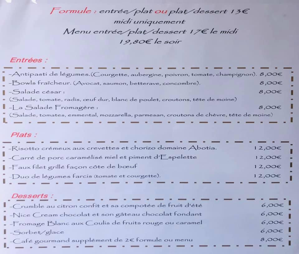 Carta de Beverl'Inn Hôtel Restaurant, Flers