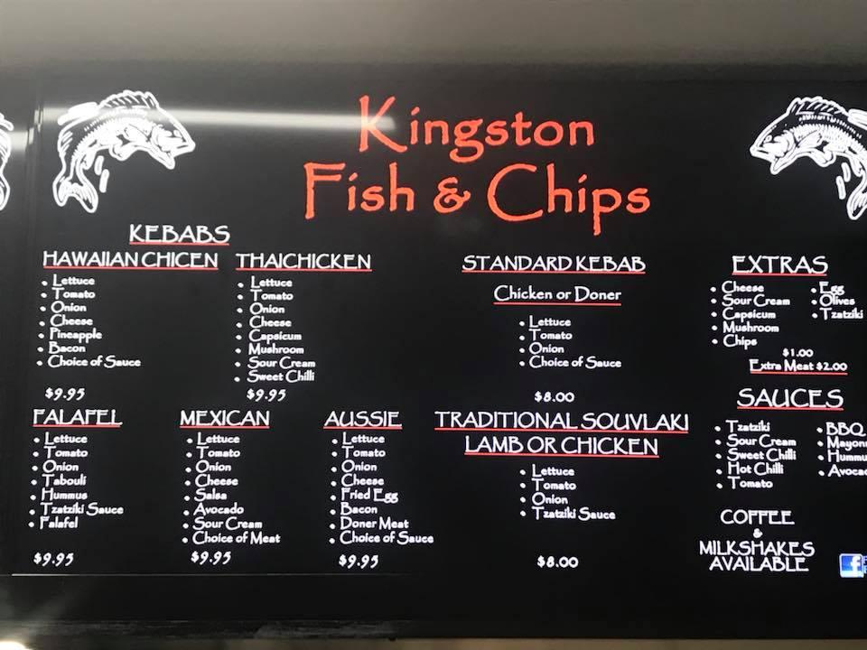 Menu at Kingston Fish & Chips fast food, Kingston