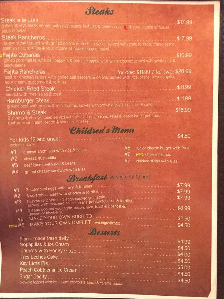 Menu at Don Luis Burger & Wings restaurant, Baird, 841 W 4th St