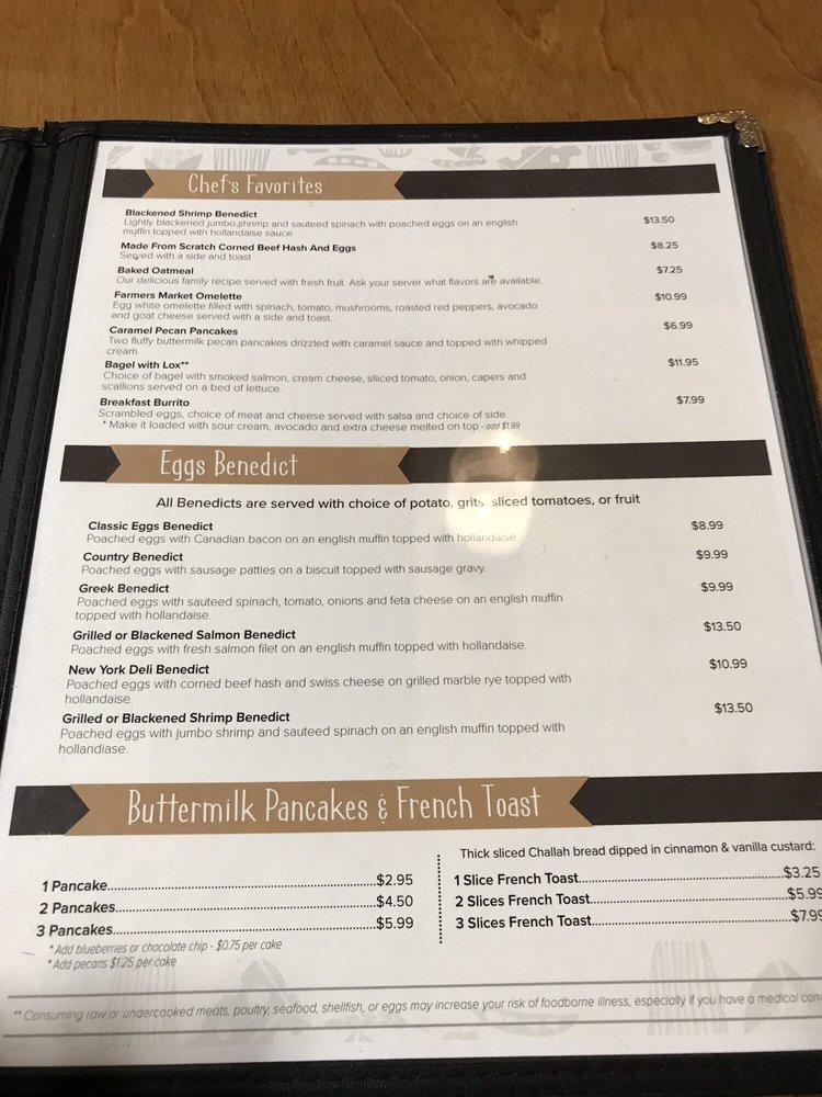 Menu at Mulberry Lane Cafe, Melbourne
