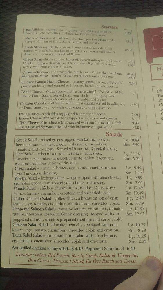 Menu at Ye Olde Durty Bird pub & bar, Toledo