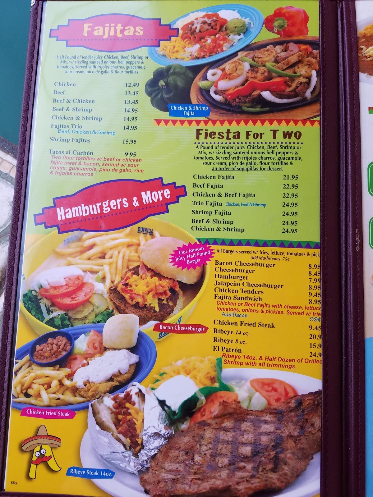 Menu at Amigo Juan restaurant, Atlanta, 601 US-59