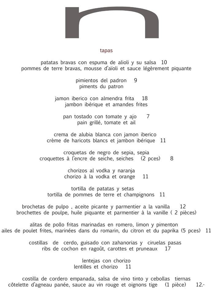 Menu di nologo restaurant 