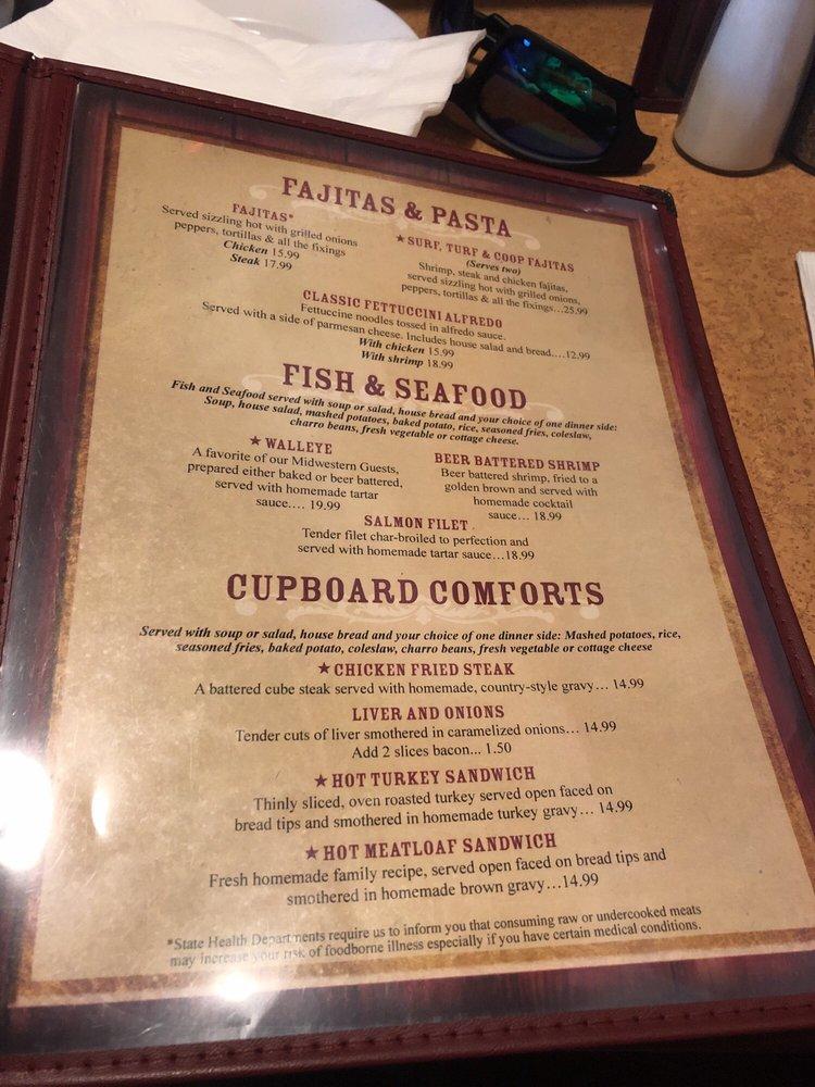 Menu at Leff-T's Steak House & Grill steakhouse, Prescott Valley