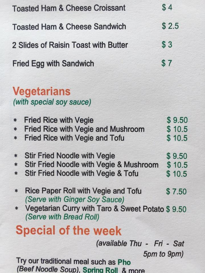 Menu at Rock Daisy Cafe & Eatery, Colac