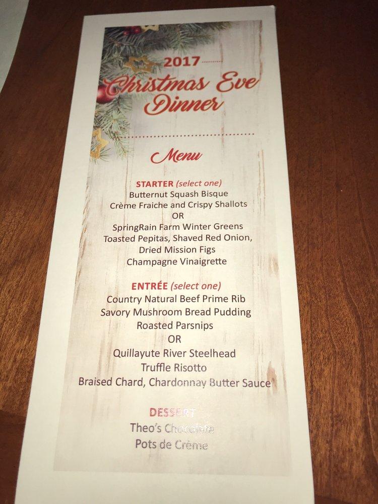 Menu at The Fireside Restaurant, Port Ludlow, 1 Heron Rd