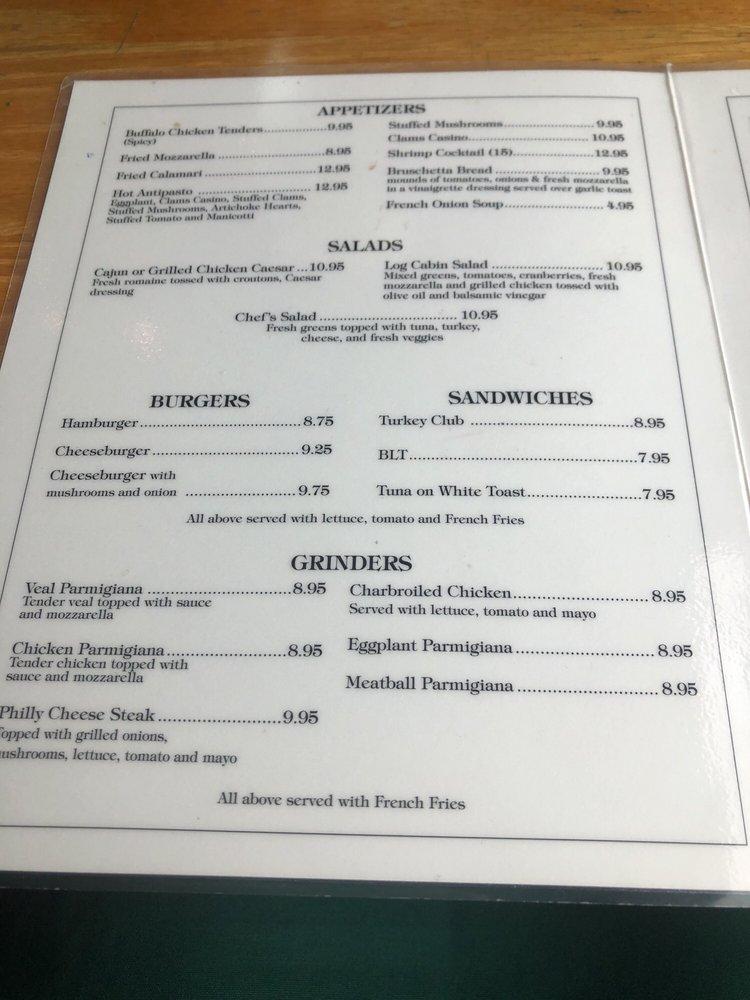 Menu At The Log Cabin Restaurant Clinton   R36a The Log Cabin Restaurant Menu 2022 09 