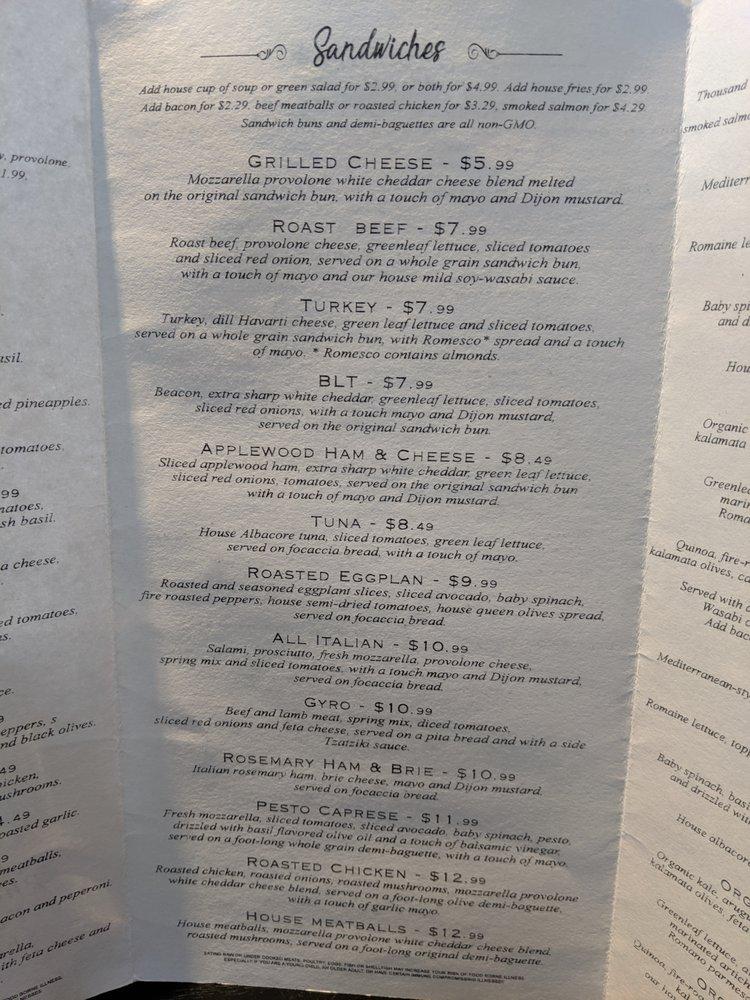 Carta de Eight Ball Cafe, Everett