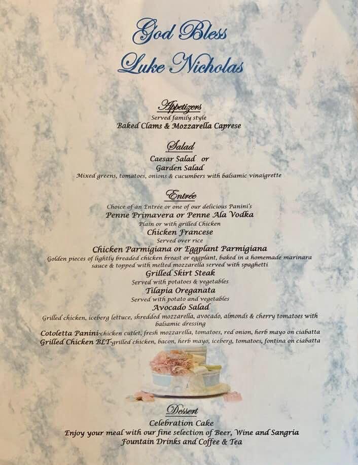 Menu at Zona Out East Diner restaurant, Rocky Point