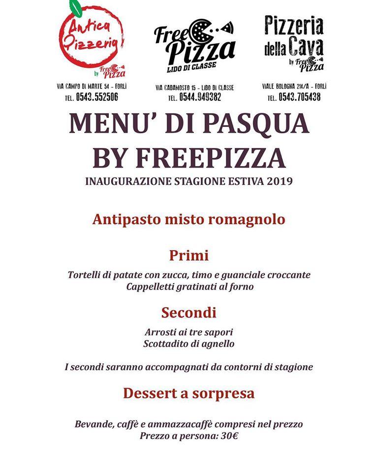Menu da Antica Pizzeria, Forli