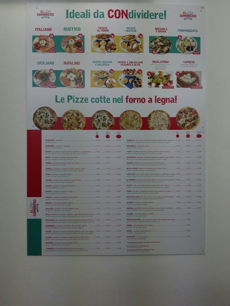 Menu da PIZZERIA EL SOMBRERO, San Vito Lo Capo