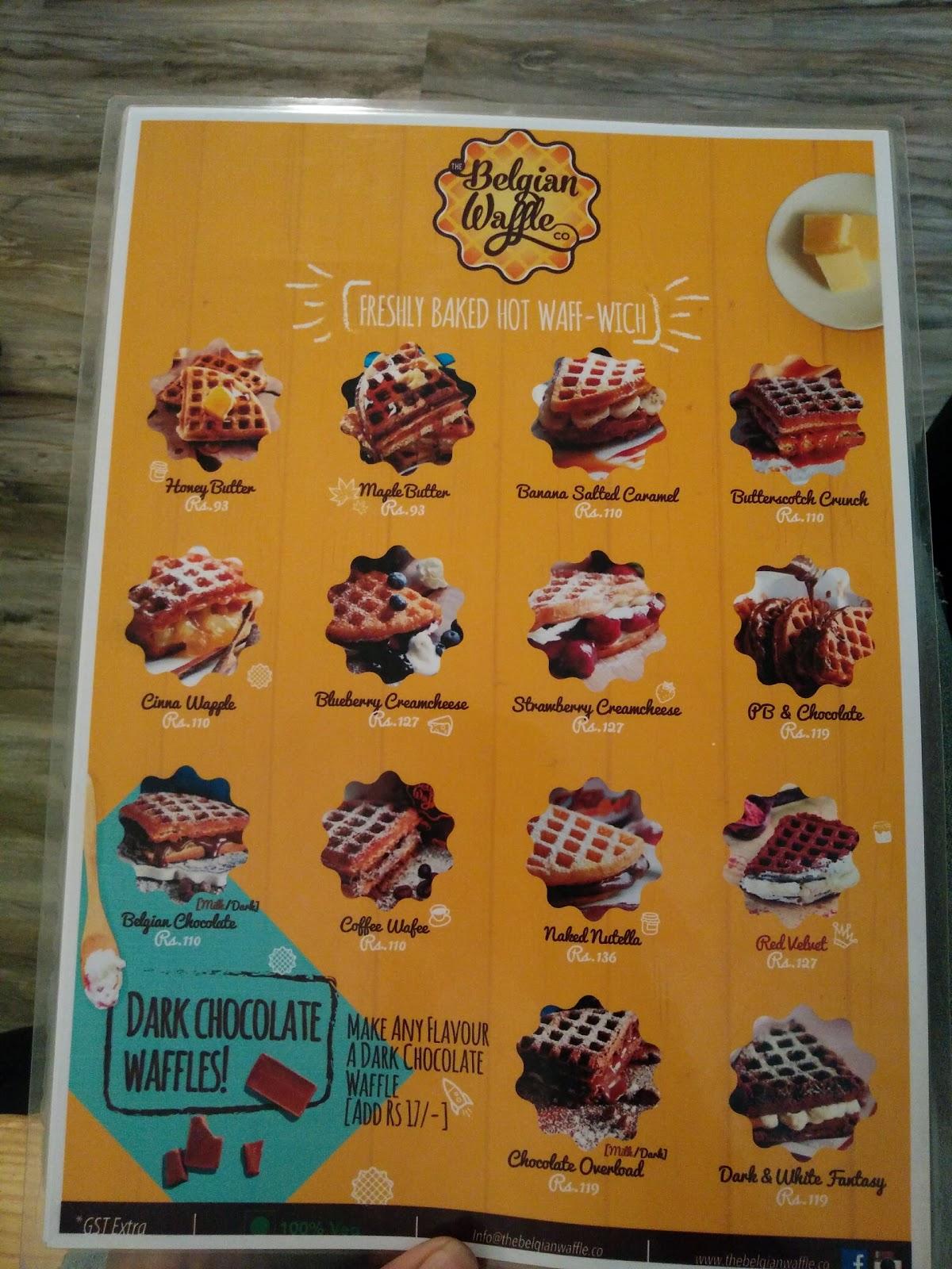 Menu at The Belgian Waffle, Pune, Shop no.8 Taha co.op housing society