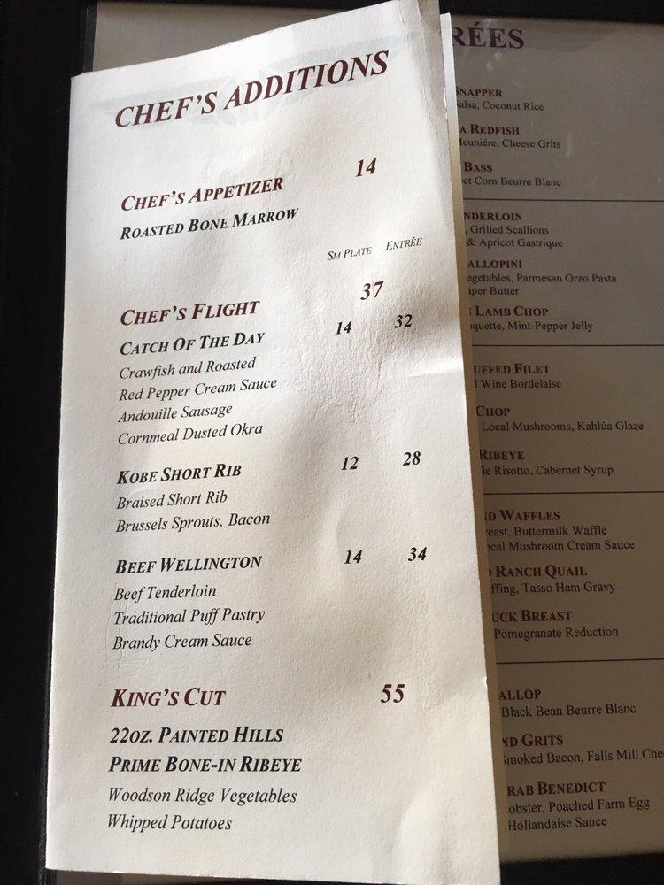 Menu at Flight Restaurant and Wine Bar, Memphis