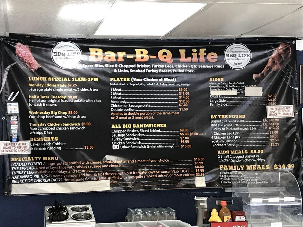 Menu at BBQLIFE By Chris, San Antonio
