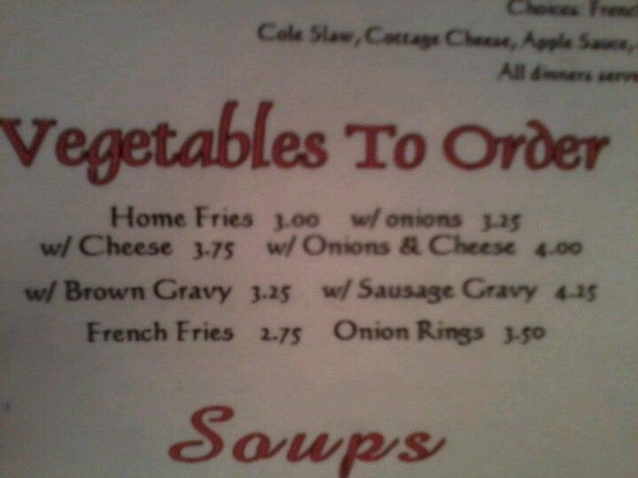 Menu at Anchor Grill restaurant, Covington