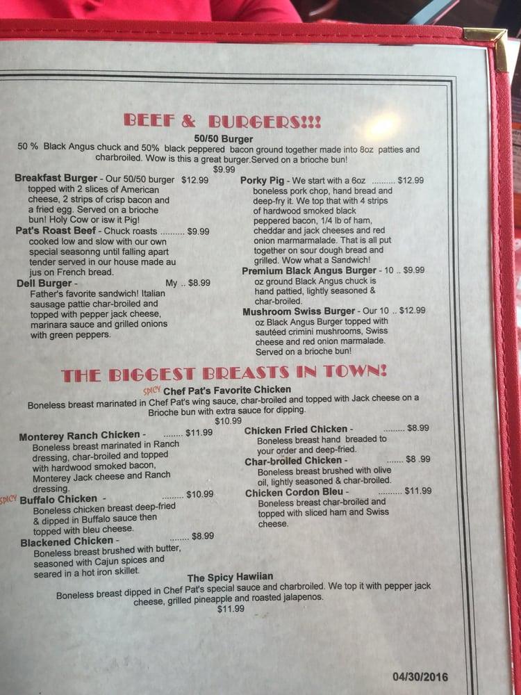 Menu at Dell Rhea's Chicken Basket restaurant, Willowbrook