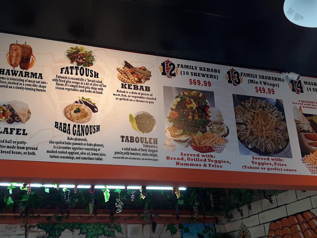 Menu at WRAP & KEBAB Restaurant & Middle Eastern Grocery, Centerville
