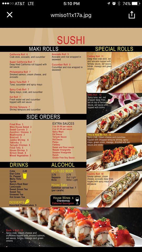 teriyaki house menu