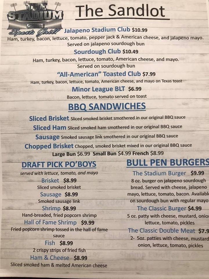Menu at Presley’s BBQ, DeRidder