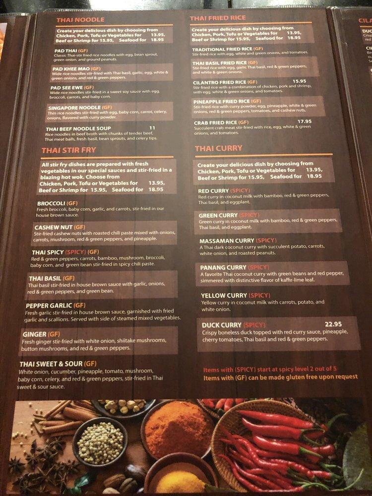 Menu At Cilantro Thai Sushi Restaurant Akron   R376 Cilantro Thai And Sushi Restaurant Menu 