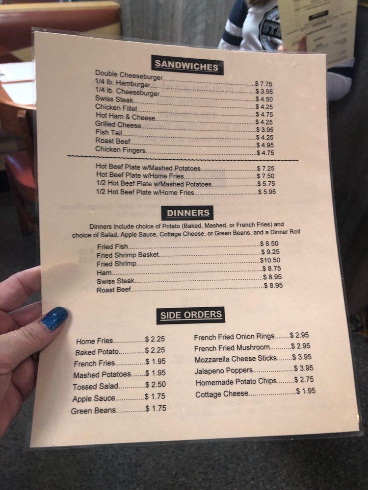 Menu at TJ’s Village Restaurant, Gnadenhutten