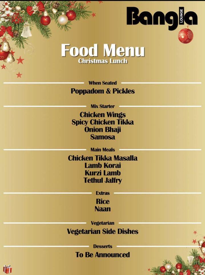 Menu at Bangla Lounge restaurant, Birstall, 38 Low Ln